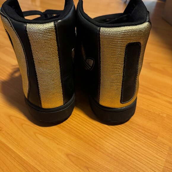 Adidas Jeremy Scott Black and Gold Sneakers - Picture 2 of 4